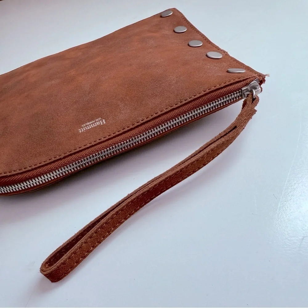 NWOT Hammitt Richard Suede/Large Arches Leather Clutch/Wristlet